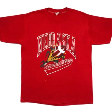 Vintage 1984 University of Nebraska Cornhuskers Football Collegiate Made in USA Graphic T-Shirt Size Large 