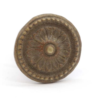 Vintage 1.125 in. Brass Floral Cabinet Knob