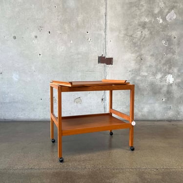 BL-Mobler Teak Bar Cart With Serving Tray