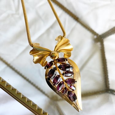 Vintage 50's Vintage Choker by Scitarelli, Purple and Gold, Costume Necklace 