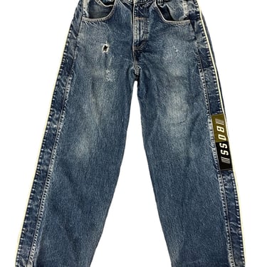 Vintage Boss Baggy Fit Streetwear Blue Denim Jeans Sz 30 Distressed
