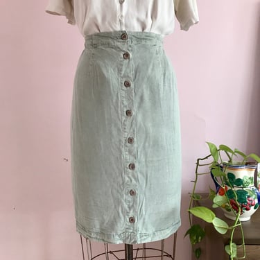 1990's Size 12/14 Light Sage Spring Skirt 