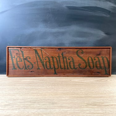 Framed Fels-Naptha Soap crate panel - antique advertising 