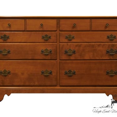 ETHAN ALLEN Heirloom Nutmeg Maple Colonial Early American 50" Double Dresser 10-5002 