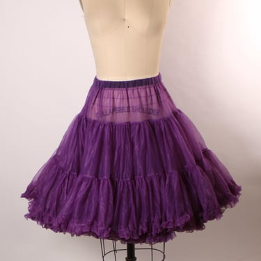 Deadstock 1960s 1970s Purple Full Lingerie Petticoat by Malco Modes -S 