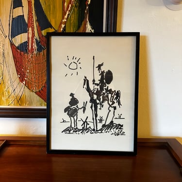 Vintage Framed Picasso Picasso “Don Quixote” Lithograph 
