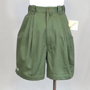 90s Green Pleated Shorts - 28