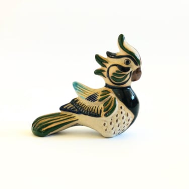 Mexican Folk Art Pottery Cockatoo 