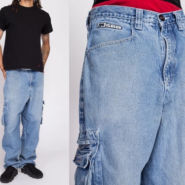 90s Fat Joe 560 Cargo Jeans - 32x31 | Vintage FJ560 Distressed Skater Streetwear Baggy Jeans 
