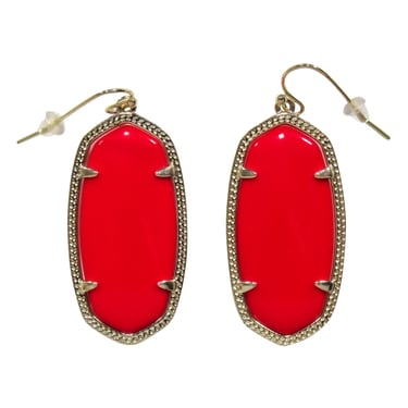 Kendra Scott - Red & Gold Dangle Earrings
