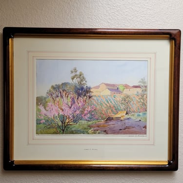 Signed Jessie E. Muntz (Great Britian, Active 1903-1924) Landscape Scene, Watercolor (Framed)