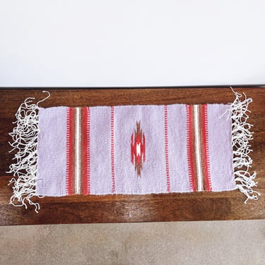 Vintage Mexican Hand-Woven Table Runner 