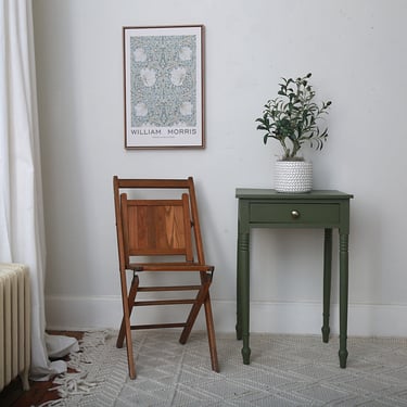 A Tall + Leggy Side Table with a Pop of Color