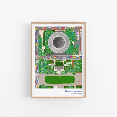 Hirshhorn Museum Art Print – Modern Washington DC Poster, Contemporary Museum Wall Art, Gift for Art Lovers & DC Enthusiasts 
