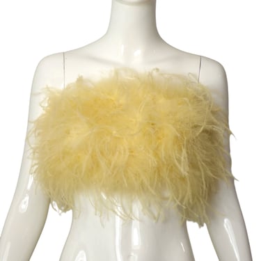 LA MARQUE- NWT Yellow Feather Bustier, Size Small