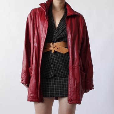 Vintage Apple Red Leather Jacket