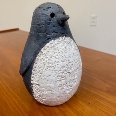 Rare Vintage Bitossi Italy Penguin Bird Pottery Sculpture 