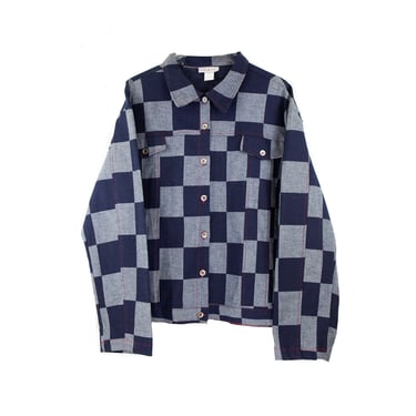 Vintage Oversized Checkered Denim Jacket size 2XL 