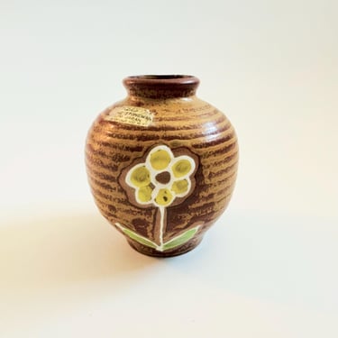 Mid Century Pottery Flower Vase - Nikko Stoneware Japan 