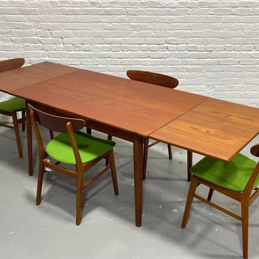 DANISH Mid Century Modern Teak DINING TABLE, Hidden Leaves, c. 1960’s 