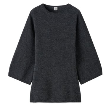 Curved Wool Cashmere Sweater
