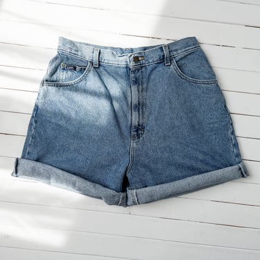 high waisted jean shorts | 80s 90s vintage Lee soft faded denim shorts 
