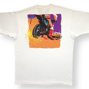 Vintage 90s Marlboro Adventure Team Double Sided Motorcycle/Dirt Bike Graphic T-Shirt Size XL 