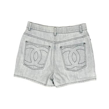 Chanel Denim Logo Shorts