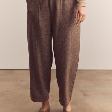 Amente Wool Blend Baby Herringbone Pants - Coco