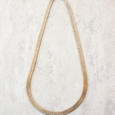 Vintage Sterling Herringbone Chain Necklace