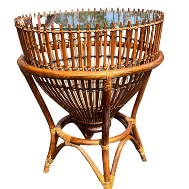 Great vintage fish trap side table 