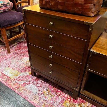 Barbados by Drexel side cabinet. 23” x18” x 30.5” Top 4 drawers are 3” deep inside 