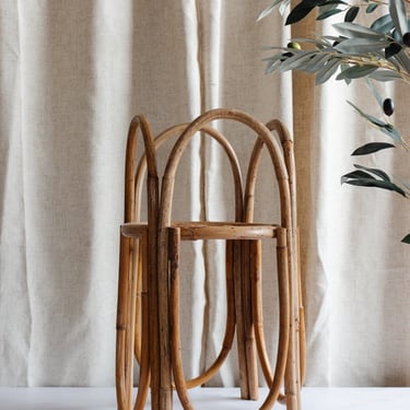 vintage french bamboo plant stand