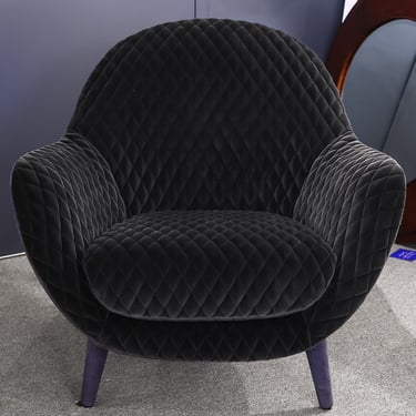 Black Quilted Contemporary Chair