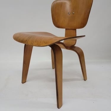 Mid Century Modern Early Eames Screw Configuration Bentwood DCW Lounge Chair