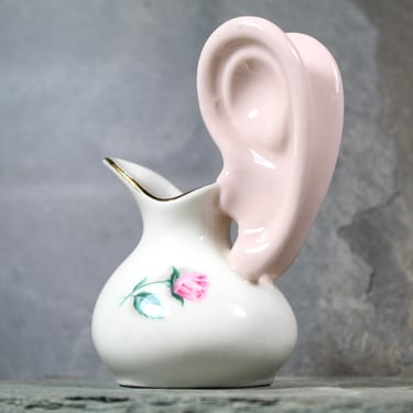 Little Pitcher with Big Ears by McKinnon | Mid-Century Novelty Creamer | Ear Pitcher | Bixley Shop 