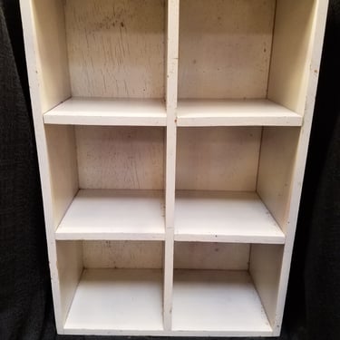 Painted Wood 6-Cube Cubby 11.5W x 17H x 5.5D