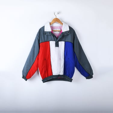 M // 90s Colorblock Jacket - vintage, puffy, americana 