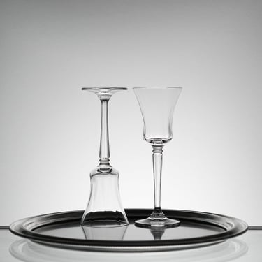 Vintage Fine Crystal Set of 7  Wine Ralph Lauren  Crystal Glassware VTG, Holiday Party Anniversary Brunch Vintage Glassware 