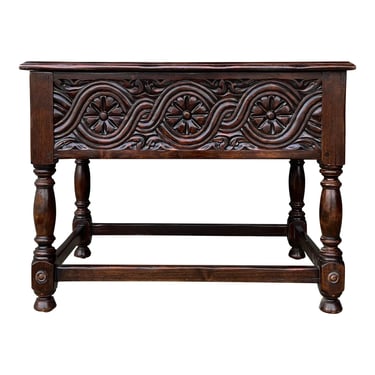 Wood & Hogan Carved Bible Box Side Table 