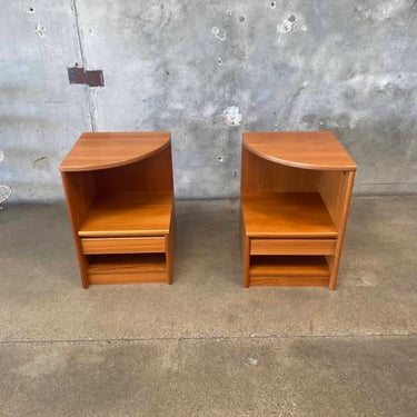 Pair of Mid Century Teak Nightstands, Denmark