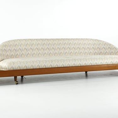 Adrian Pearsall Style Mid Century Walnut Sofa - mcm 