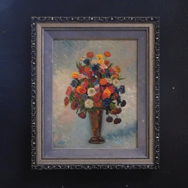 Original Oil Framed Floral Painting