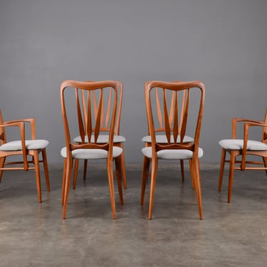 6 Niels Koefoed 'Ingrid' Teak Dining Chairs - Mid Century Danish Modern 