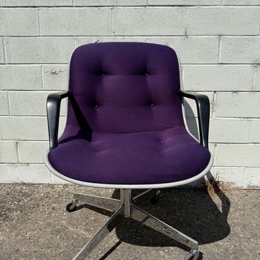 Gardner Leaver for Steelcase black leather chair | Vintage On