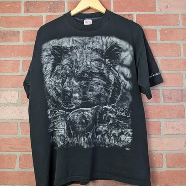 Vintage 90s Double Sided Bear ORIGINAL Nature Tee - Extra Large 