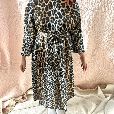 Cheetah Print Dress, Vintage Dress, Vintage Dress by Campus Girl, Mid-Century Dress, Vintage Sleepwear, Vintage Nightgown 