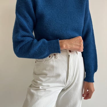 Vintage Blueberry Handmade Alpaca Wool Sweater