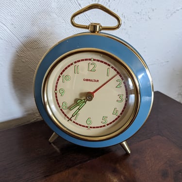 Vintage Metal Gibraltar Alarm Clock Japan Made 