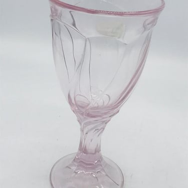 Vintage Noritake "Sweet Swirl" Pink Wine Goblet or Wine Glass - Nice Condition 